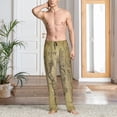 thumbnail image 2 of Balery Vintage World Map Pantalones de pijama para hombre, pijama ultraligero, pantalón de descanso-Large, 2 of 6