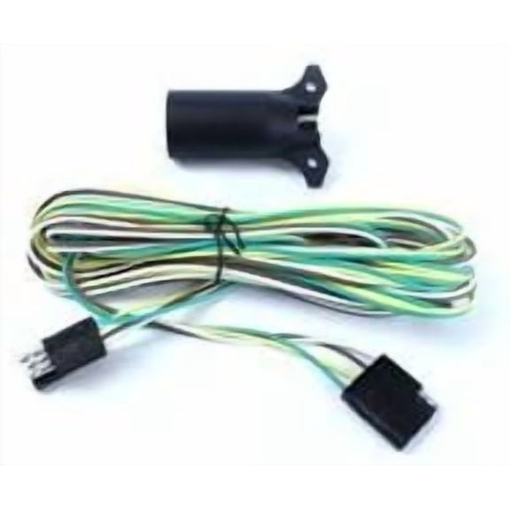 7 Way RV Blade to 4 Way Flat Adapter and Trailer Wiring Harness Extension