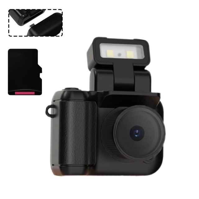 CAIROYAR Cámara retro Snap, minicámara de video retro Snap, pequeña cámara nostálgica, grabadora de video de cámara digital pequeña vintage de 1080P con luz de flash LED, grabadora de video de cámara