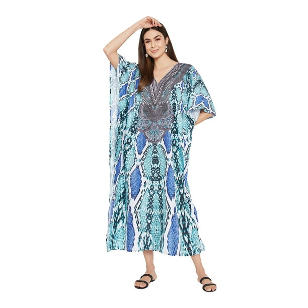 Oussum Kaftan for Women Dress Summer Loose Casual Plus Size Evening Gown Printed Ladies Long Caftan Elegant Dresses Online