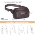 thumbnail image 6 of HKCLUF Belt Bag for Women Vegan Leather Belt Bag with Adjustable Strap Unisex Triple Zip, 6 of 8