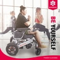 thumbnail image 4 of Mammoth EX Light Heavy Duty Electric Wheelchair High Capacity, Exclusive 22" Wide Seating Area, Weighs Only 77 lbs, Flip Up Armrests, Silver, 4 of 13