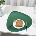 thumbnail image 3 of Minimalist Faux-Leather Triangular Water-Drop Placemats, Waterproof Heat-Resistant Oil-Proof Table Mats for Dining Room Kitchen Outdoor Use, Durable Easy-to-Clean Design for Elegant Home Tables, 3 of 5