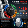 thumbnail image 6 of USLIM Foldable 5-in-1 Exercise Bike with Arm Resistance Bands, 16-Level Magnetic Resistance Stationary Bike for Home Workout, 300 lbs Capacity, 6 of 7