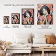 thumbnail image 3 of Penny For Your Thoughts Oil Painting Geometric Abstraction Colourful Woman Portrait Extra Large XL Wall Art Poster Print, 3 of 5
