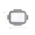thumbnail image 4 of JUST COOK 3-Compartment Rectangular Glass Food Storage Container with Expandable Lid, Light Gray, 4 of 4