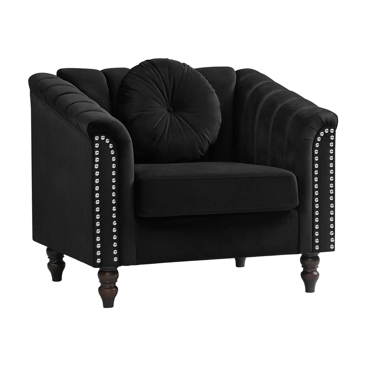Hommoo Sofa Set,Microfiber 3-Piece Couch Living Room Sofa Set Including 3-Seater Sofa, Loveseat and Single Chair, for Apartment Furniture Set,Black