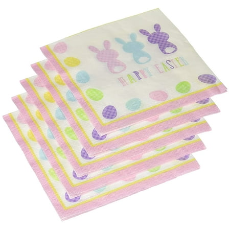 Cottontails Pastel Dots Bunny Rabbit Easter Holiday Party Paper Luncheon Napkins