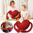 thumbnail image 1 of Regalo de San Valentín para Niñas, Juguete de Peluche con Forma de Corazón, Almohada para Niños, Almohada de San Valentín, Juguete de San Valentín con Forma de Corazón., 1 of 7