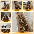 thumbnail image 5 of Ottomanson Boxes Hallway Runner Rug 2'7" x 9'6" - Non Slip Low Pile Carpet, Multicolor, 5 of 13