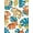 Orange, Pattern 4, variant on ODIKA 2x3 Machine Washable Non-Slip Area Rug, Whimsical Safari Parade Featuring Lions Elephants and Playful Monkeys High Traffic Rug with Pad, Orange, 682517