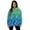 White Waves and Stars Green blue gradually, variant on COEQINE Women's Hoodies Sweatshirts Pullover Pink Gradient Oversized Long Sleeves Loose Comfy Fit Cozy Lightweight Casual Wear Fashion Y2K Fall Winter Outfits Clothes, M