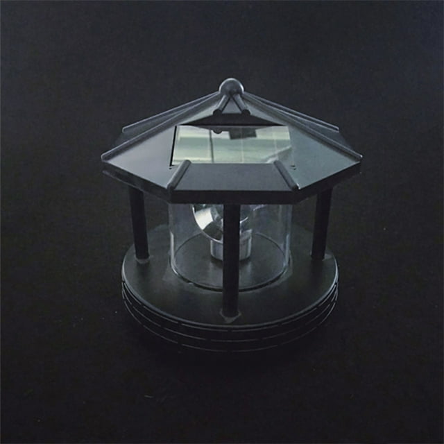 Solar Powered Lighthouse Rotating Outdoor Waterproof LED Solar Light Beacon Tower Decorative Lamp For Garden Lawn Patio