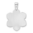 thumbnail image 3 of Finest Gold Sterling Silver Rhodium-Plated Flower Pendant, 3 of 4