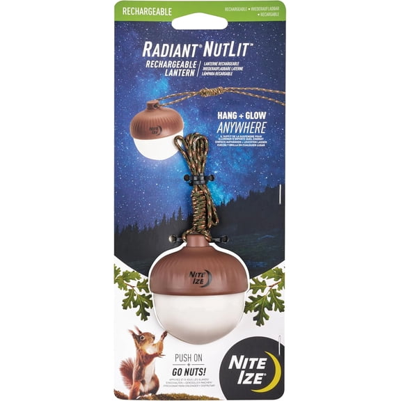 Nite Ize Radiant NutLit Rechargeable Lantern Acorn-Shaped LED Hanginng Lantern