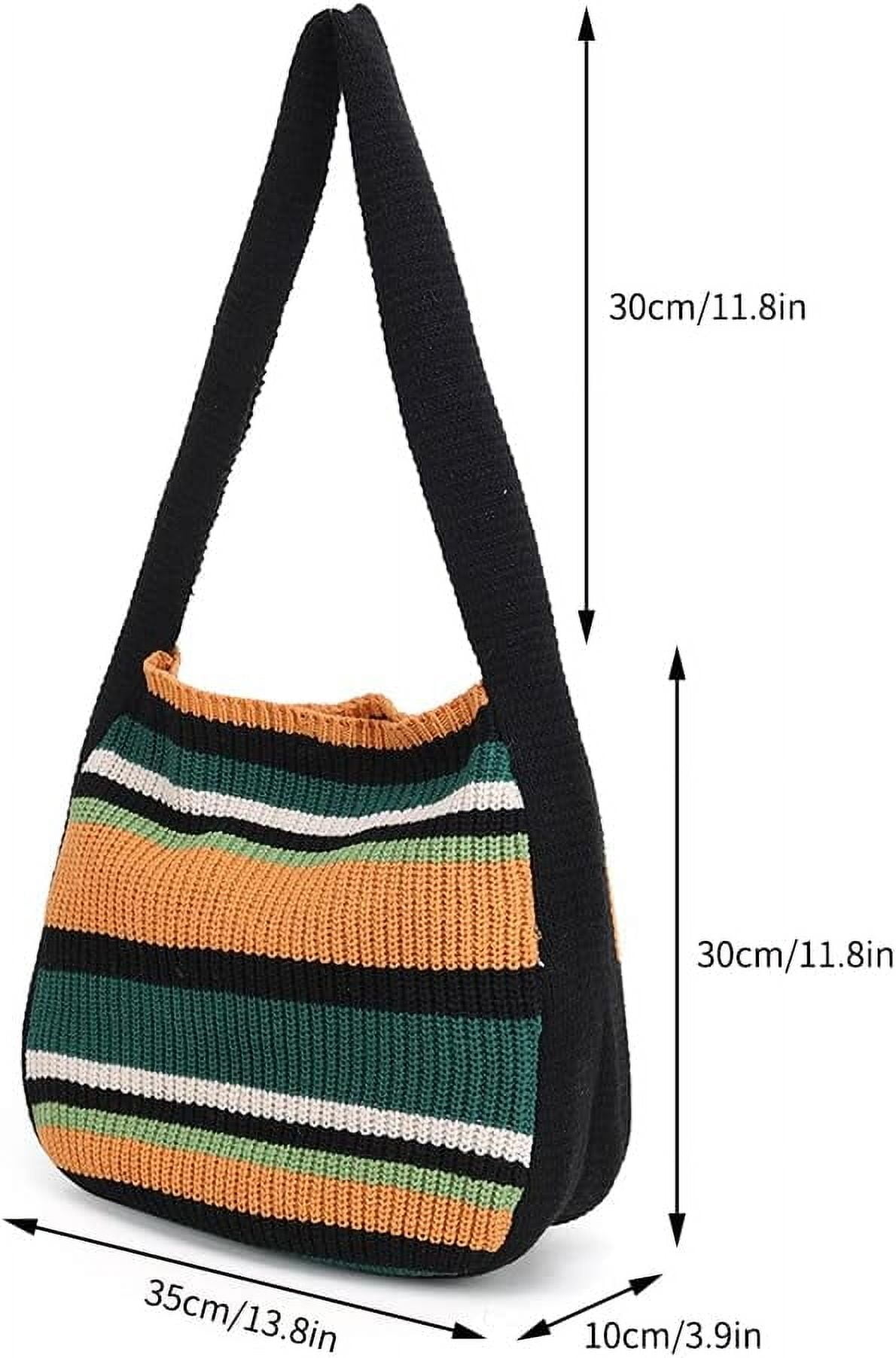 CAILDANL Women's Crochet Tote Bag Knit Shoulder bag,Aesthetic Bag,Cute Eco-Friendly Tote for Travel,Daily Use,Gift Box Packaging