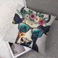 thumbnail image 7 of BANET Decorative Throw Case, with Floral Wreath and Round Sunglass Pillow Cases s for Sofa Pillow Cases Set of 2 20x20in, 7 of 7