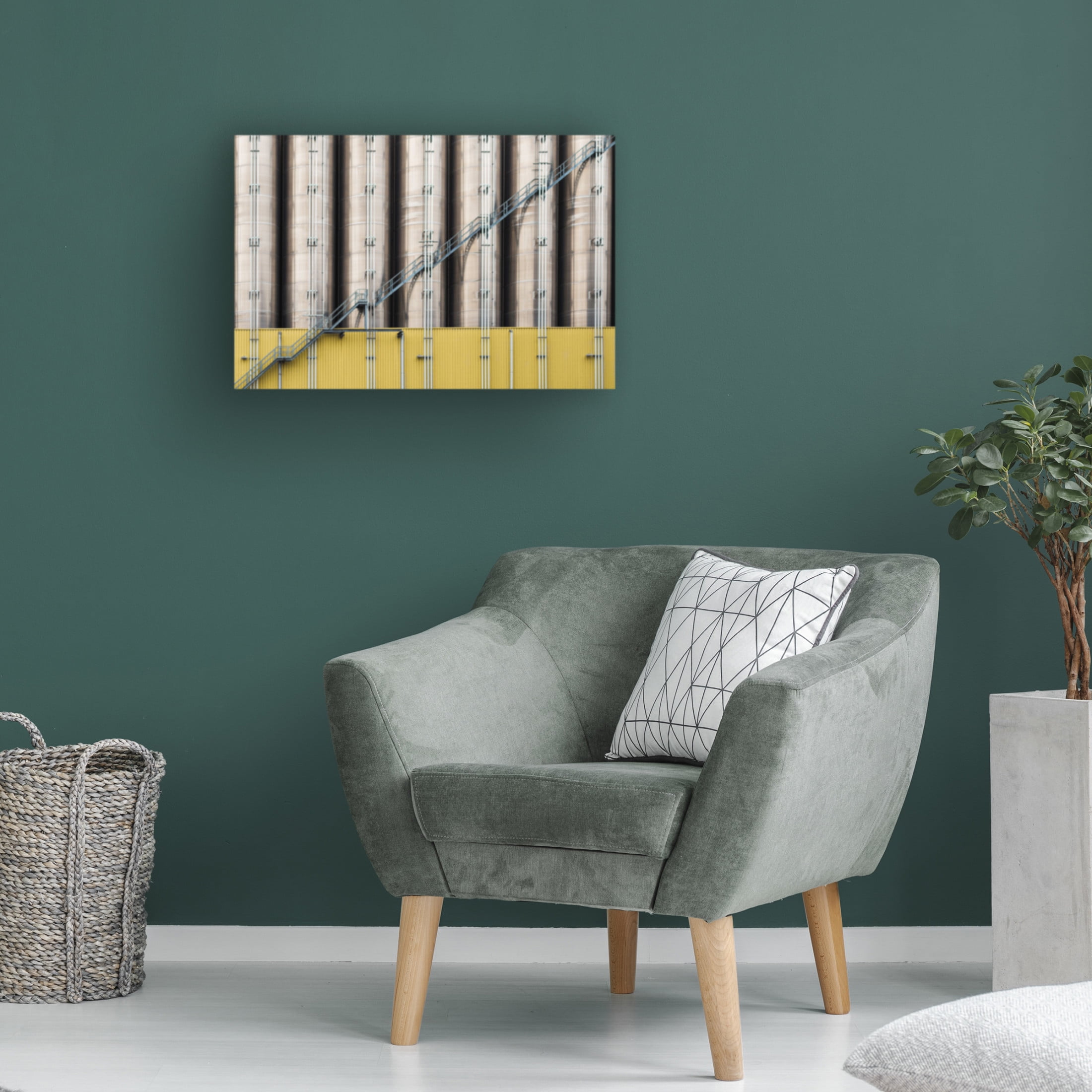 Canvas Wall Art - Luc Stalmans 'Industrial Part I' Wall Art for Living Room, Bedroom, or Office D?cor by Trademark Fine Art - 32 x 22 Inches