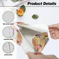 thumbnail image 6 of COEQINE Facial Tissue Box Cover PU Leather Rectangle Tissue Case Organizer Modern Decorative for Living Room, Kitchen, Office, Car, Outdoor Tent, Home Decor, Hippie Flower Orange Yellow, 6 of 7