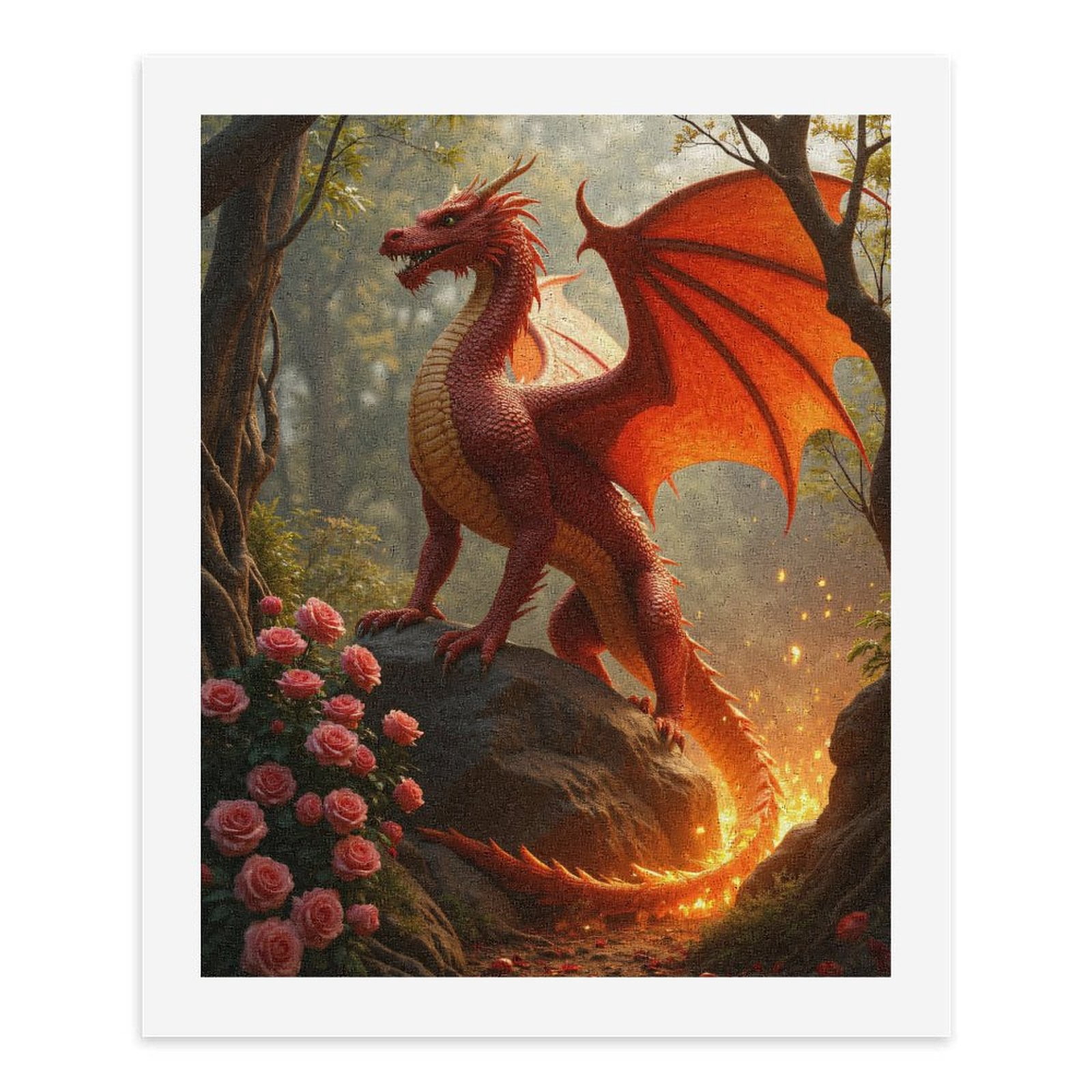 Paint By Numbers Kit for Adults Beginner - DIY Wings Of Enchantment Fantasy Garden Canvas Painting Kits for Adults, Frameless Paint By Number for Adults for Home Wall Decor 16x20 Inch