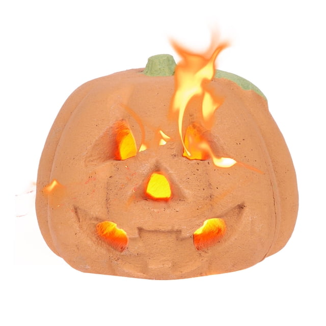 Halloween Pumpkin Fireplace Party Prop Scary Decoration For Home Desktop Ornament