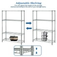 thumbnail image 5 of Storage Shelves NSF Metal Shelf 4-Tier Wire Shelving Unit 36''L×14''W×54''H Height Adjustable Storage Shelf Heavy Duty Shelving Storage Rack for Kitchen Office Pantry Bathroom Garage, Chrome, 5 of 10