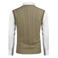 thumbnail image 2 of COOFANDY Men's Sweater Vest V Neck Slim Fit Casual Sleeveless Twisted Knitted Pullover Sweater, 2 of 6