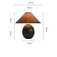thumbnail image 2 of Lámpara de mesa de madera estilo retro for sala de estar, dormitorio y mesita de noche., 2 of 5