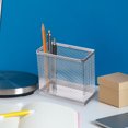 thumbnail image 4 of YIMWNYI Metal Mesh Pen Storage Box, Compact Desk Organizer for Office Supplies, Wall-Mounted or Desktop Storage for Pens, Pencils, Makeup Brushes, and Small Items, Space-Saving Design, 4 of 8