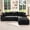 black-right, variant on 96“ Modular L-Shape Sectional Sofa, 3 Seat Cloud Couch with Memory Foam, Oversized Chaise Sofa for Living Room (96", Left Facing)