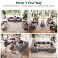 thumbnail image 5 of BEHOST 130" 8-Piece Modular Sectional Sofa, Boneless Cloud Couch with Extra Deep Seats, Washable Chenille Sofa Set for Living Room, Chenille Dark Gray, 5 of 8