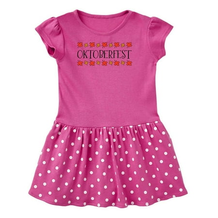

Inktastic Oktoberfest with Orange Leaves Gift Toddler Girl Dress