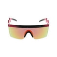 thumbnail image 2 of Semi Rimless Goggle Style Retro Rainbow Mirrored Lens ZigZag Sunglasses, 2 of 18