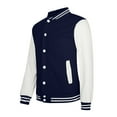 thumbnail image 5 of Toddler Zip Up Hoodie Boy Children's Long Sleeve Button Thin Basic Color Matching Coat Jacket Cardigan Top Z0E-Navy, 120, 5 of 6