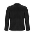 thumbnail image 3 of Yiliang Mens Pea Coats Dress Classic Notched Collar Wool Blend Pea Jacket for Winter Season,Black,2XL, 3 of 4