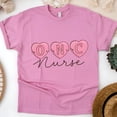 thumbnail image 1 of T-Shirt Graphique d'Infirmière en Oncologie avec Design Cœur Rose, Azalée, Taille m, 1 of 6