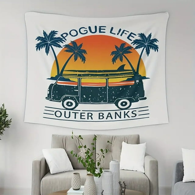 Tapestry Pogue Life Outer Banks para pared, 150 x 90 cm, microtela