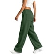 thumbnail image 3 of HomeDM Women's Baggy Sweatpants Wide Leg Drawstring Elastic Waist Lounge Sweat Pants with Pockets Army Green XL, 3 of 7