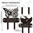 Butterfly Memorial Grave Markers Flowers Metal Grave Plaque Stake