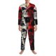thumbnail image 3 of Fotbe Red And White Screaming Demon Skull Pijama de Hombre con Estampado de Manga Larga, Conjunto de 2 Piezas, Ropa de Dormir Suave y Cómoda con Bolsillos-Large, 3 of 7