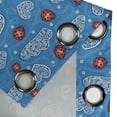 thumbnail image 4 of Ambesonne Cartoon Grommet Curtain, Ladybugs Hearts Clouds, 50" x 72", Blue Red, 4 of 6