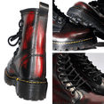 thumbnail image 3 of Botas Militares Piel Unisex Moda Adulto Camaleon Rojo Sombra, 3 of 5