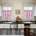 thumbnail image 4 of Kitchen Curtains and Valance Set 24 Inch Tier Pioneer Colorful Floral Curtains Small Drapes for Cafe Living Room Bathroom Farmhouse 3 Pieces Set Rod Pocket, 4 of 6