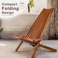 thumbnail image 6 of Abrihome Garden Natural Folding Wood Chair, 6 of 9