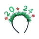 thumbnail image 3 of Diadema de Año Nuevo 2024 para mujer, accesorio para la cabeza para fiestas de cumpleaños de Halloween. Verde, 3 of 9