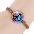 thumbnail image 2 of Peace-sign Bracelets, Adjust-able Chain, Suitable For Party, Engagement, Wedding, Prom, Dating, 2 of 4