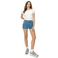 thumbnail image 4 of Cali1850 Women's Comfortable High Rise Contrast Stitch Cargo Shorts With Pockets And Belt Loops, 4 of 7