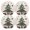 Beige, variant on Ryvnso Christmas Tree Snowflakes Print Round Plate Mats Dining Table Placemat Set of 4 for Holiday Decoration