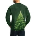 thumbnail image 4 of Men's Christmas Tree Print Hooded Sports Tracksuit Unisex Running Outfits Long Sleeve Pullover Hoodies Sweatshirt with Pockets, Festive Design, Soft and Warm for Holiday Seasons,Army Green,L, 4 of 4