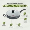 thumbnail image 3 of T-Fal Kitchen Solutions Black 5 Quarts Ceramic Non-Stick Jumbo Cooker Sauté Pan with Lid & Helper Handle, 3 of 12
